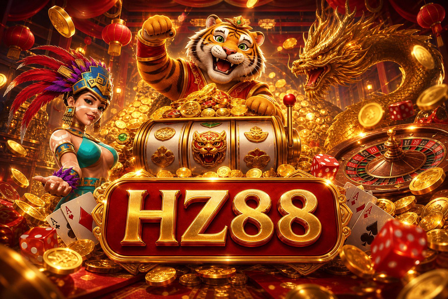 Ảnh bìa Golden Empire tại HZ88 với giao diện trang chủ hz886.com
