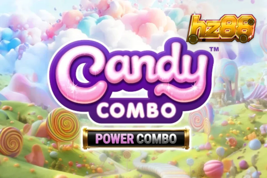 Giao diện trò chơi Candy Combo Power Combo King Millions với lâu đài kẹo và các biểu tượng rực rỡ